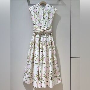 Floral Pink and Cream Women's Dress